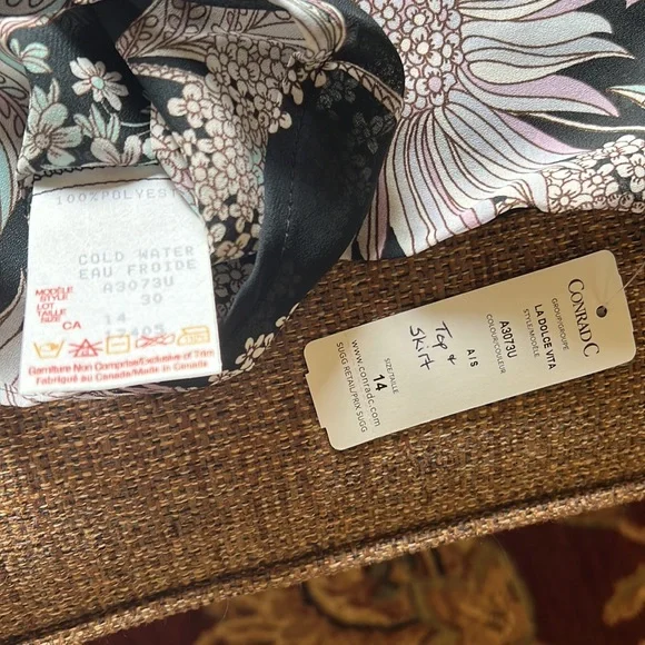 Floral Black and White Skirt Set - Picture 5 of 15